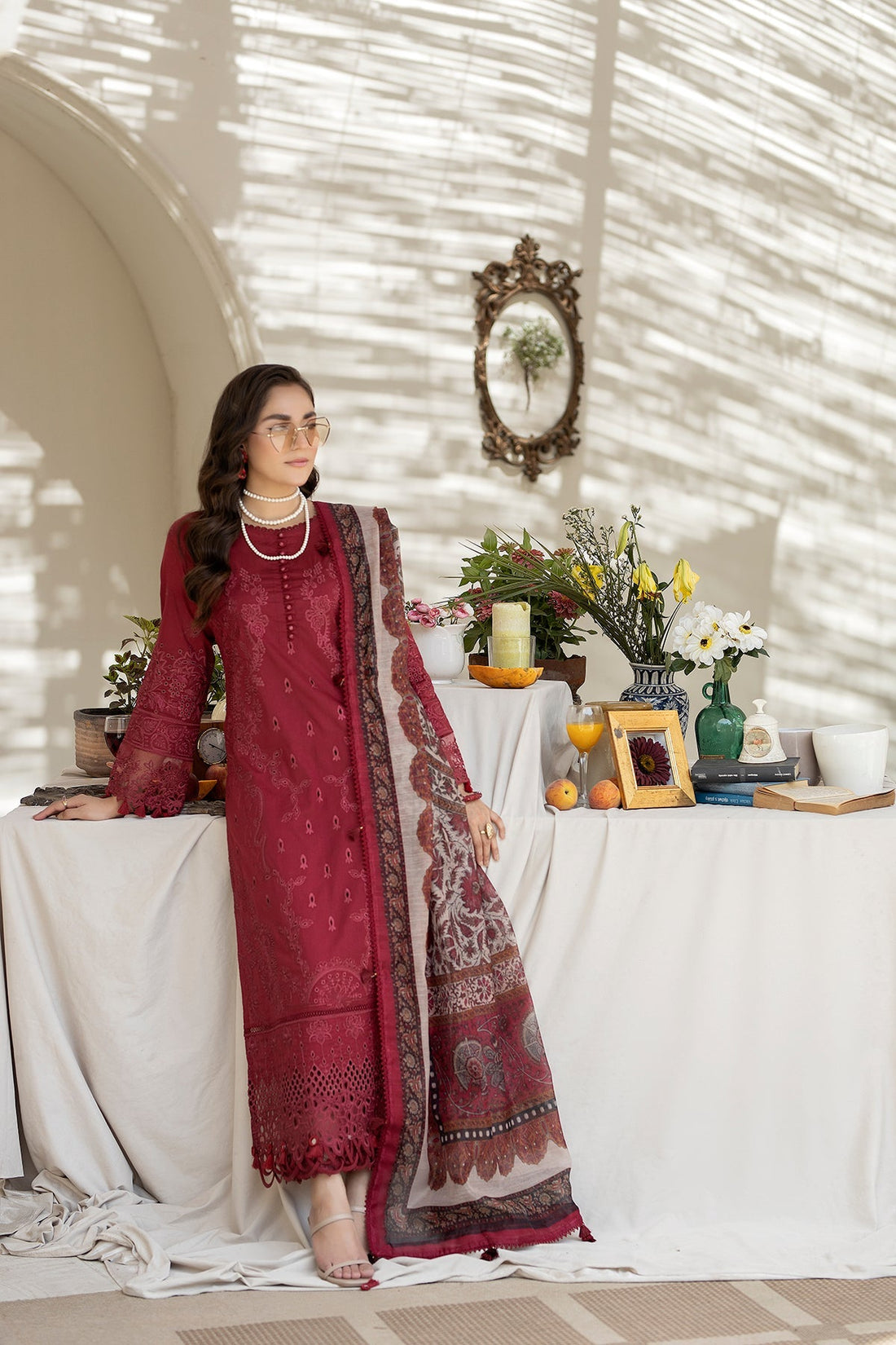 House of Nawab | Zora Luxury Lawn 24 | FAHM by House of Nawab - Designer Dress - Type: Ladies Clothes - Available at Libayah - 100% Original