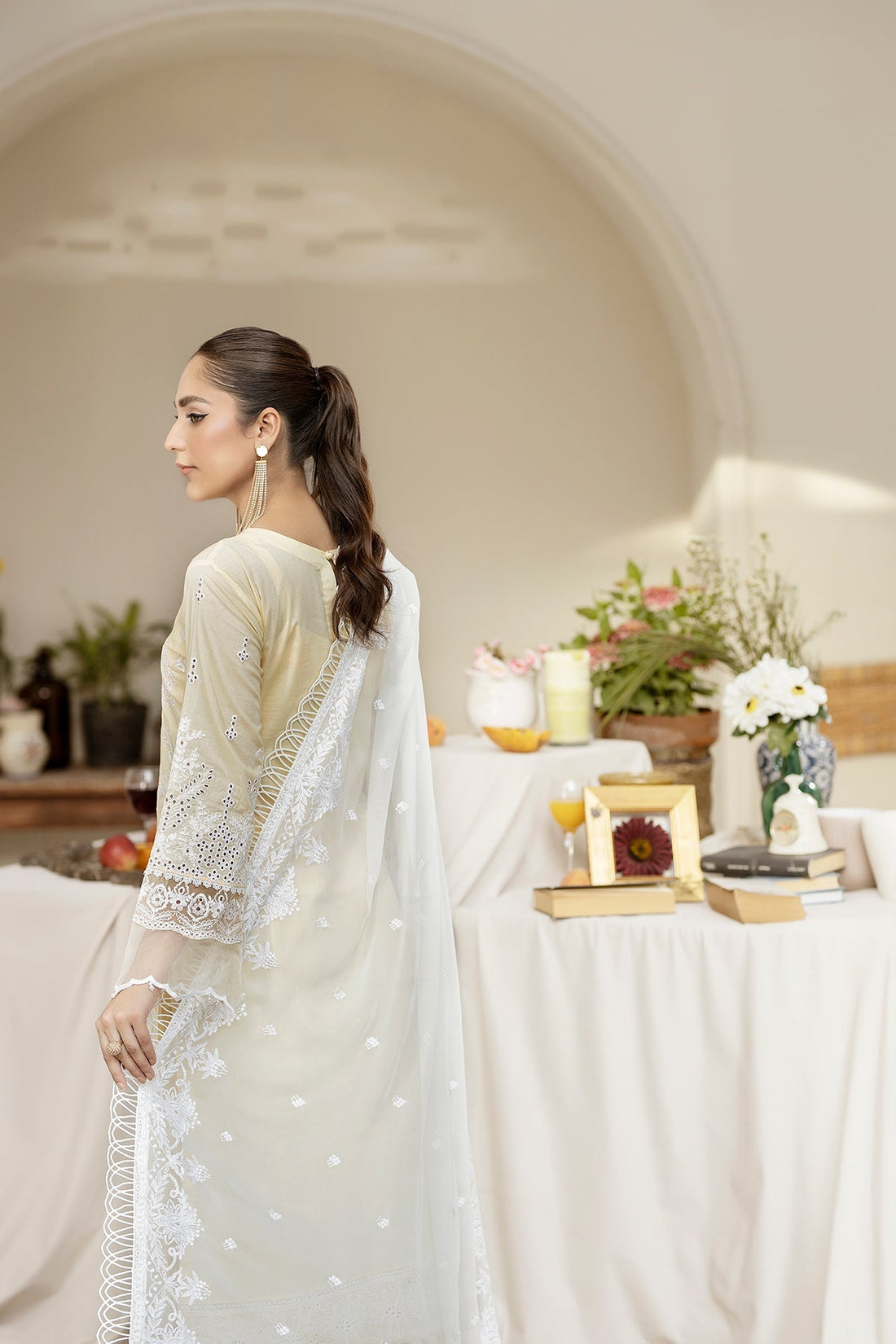 House of Nawab | Zora Luxury Lawn 24 | SAADAT by House of Nawab - Designer Dress - Type: Ladies Clothes - Available at Libayah - 100% Original