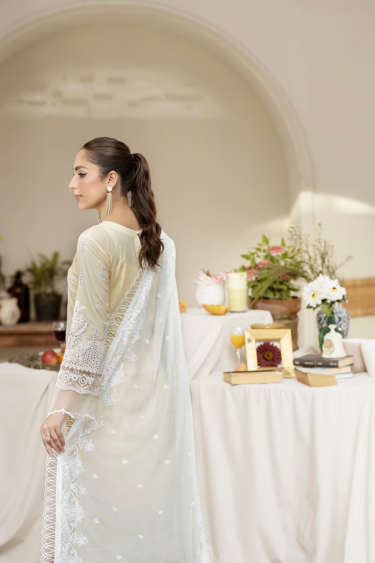 House of Nawab | Zora Luxury Lawn 24 | SAADAT by House of Nawab - Designer Dress - Type: Ladies Clothes - Available at Libayah - 100% Original