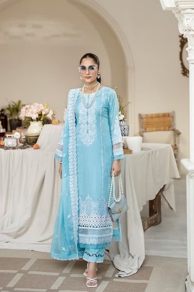 House of Nawab | Zora Luxury Lawn 24 | QAILAH by House of Nawab - Designer Dress - Type: Ladies Clothes - Available at Libayah - 100% Original