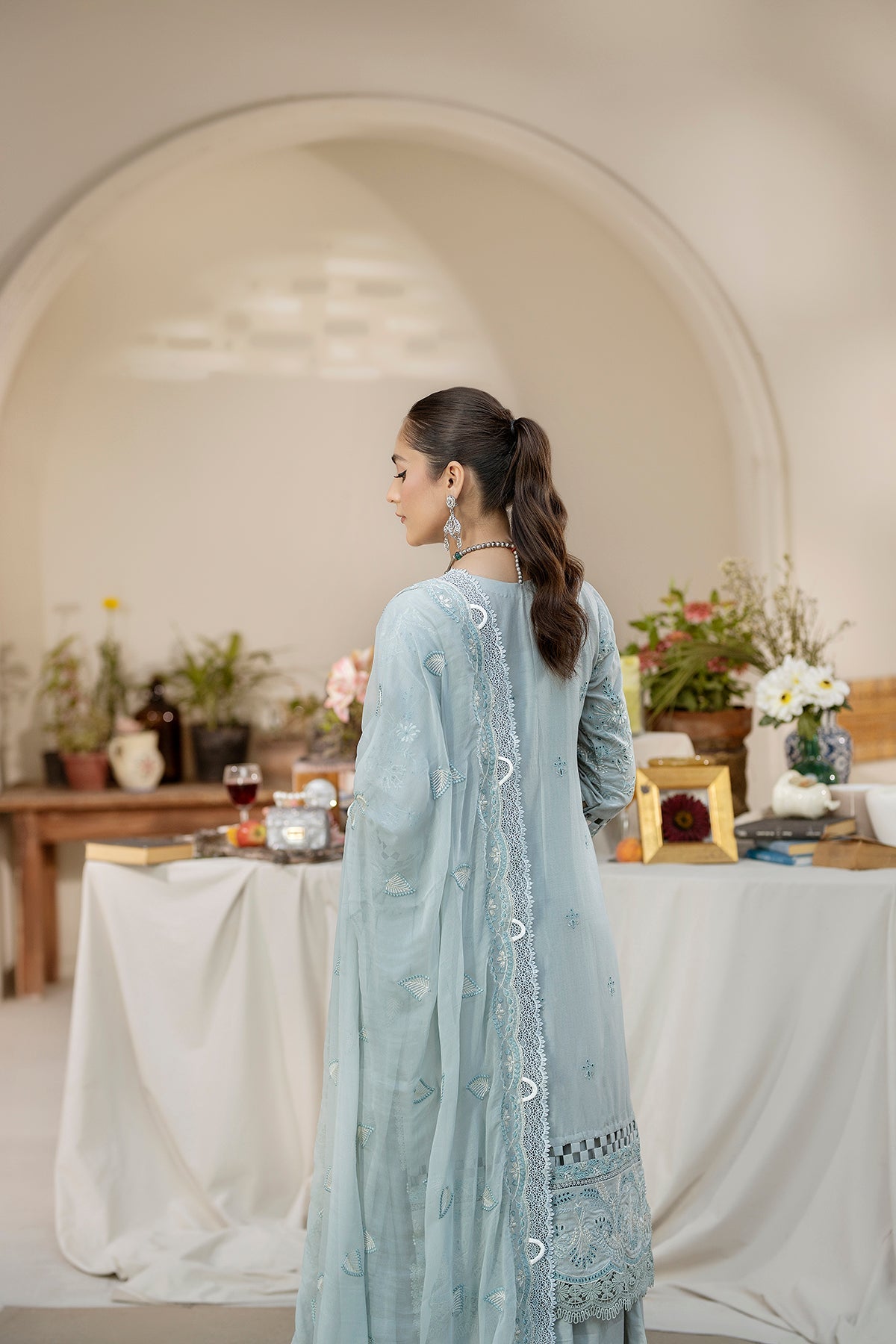 House of Nawab | Zora Luxury Lawn 24 | QAIS by House of Nawab - Designer Dress - Type: Ladies Clothes - Available at Libayah - 100% Original