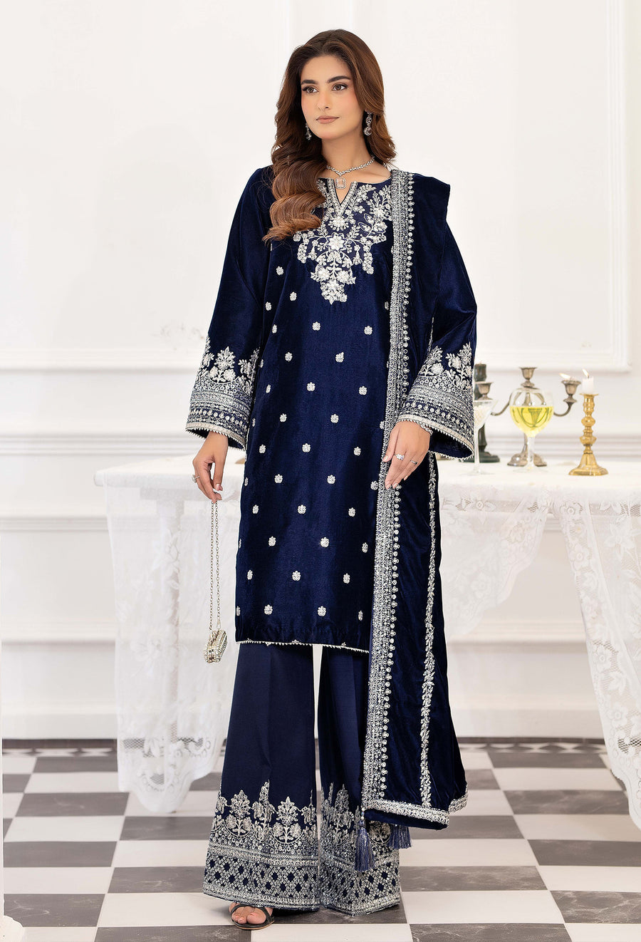 VELVET 7787 – authentic Pakistani formal dress from the Adans Libas Velvet 25 collection for women in the UK