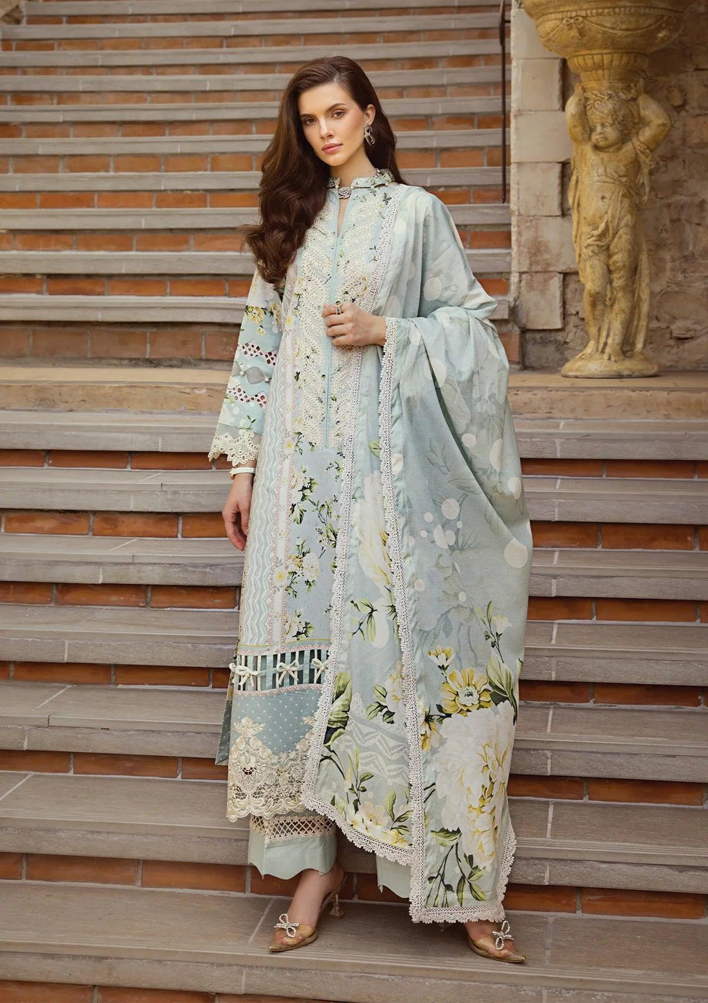 Elaf Premium | Print Chikankari 24 | ECT-05A WATERLILLY