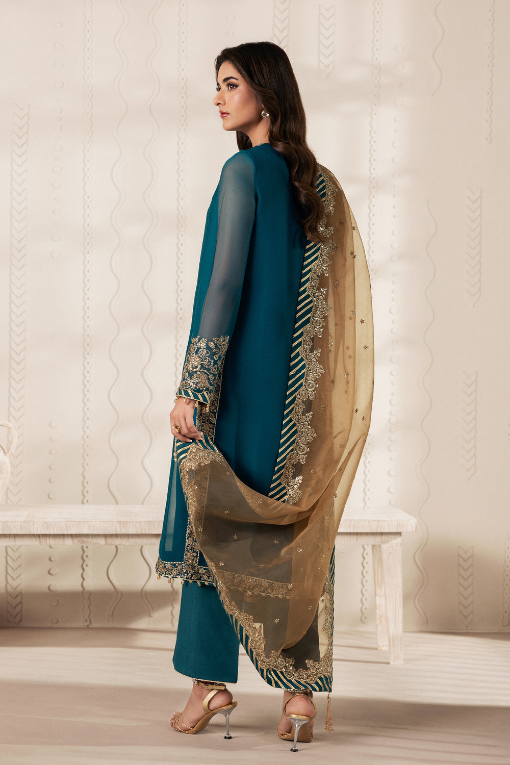Zarif | Bayaan Formals | JHEEL by Zarif - Designer Dress  - Type : Ladies Clothes - Available at Libayah - 100% Original 