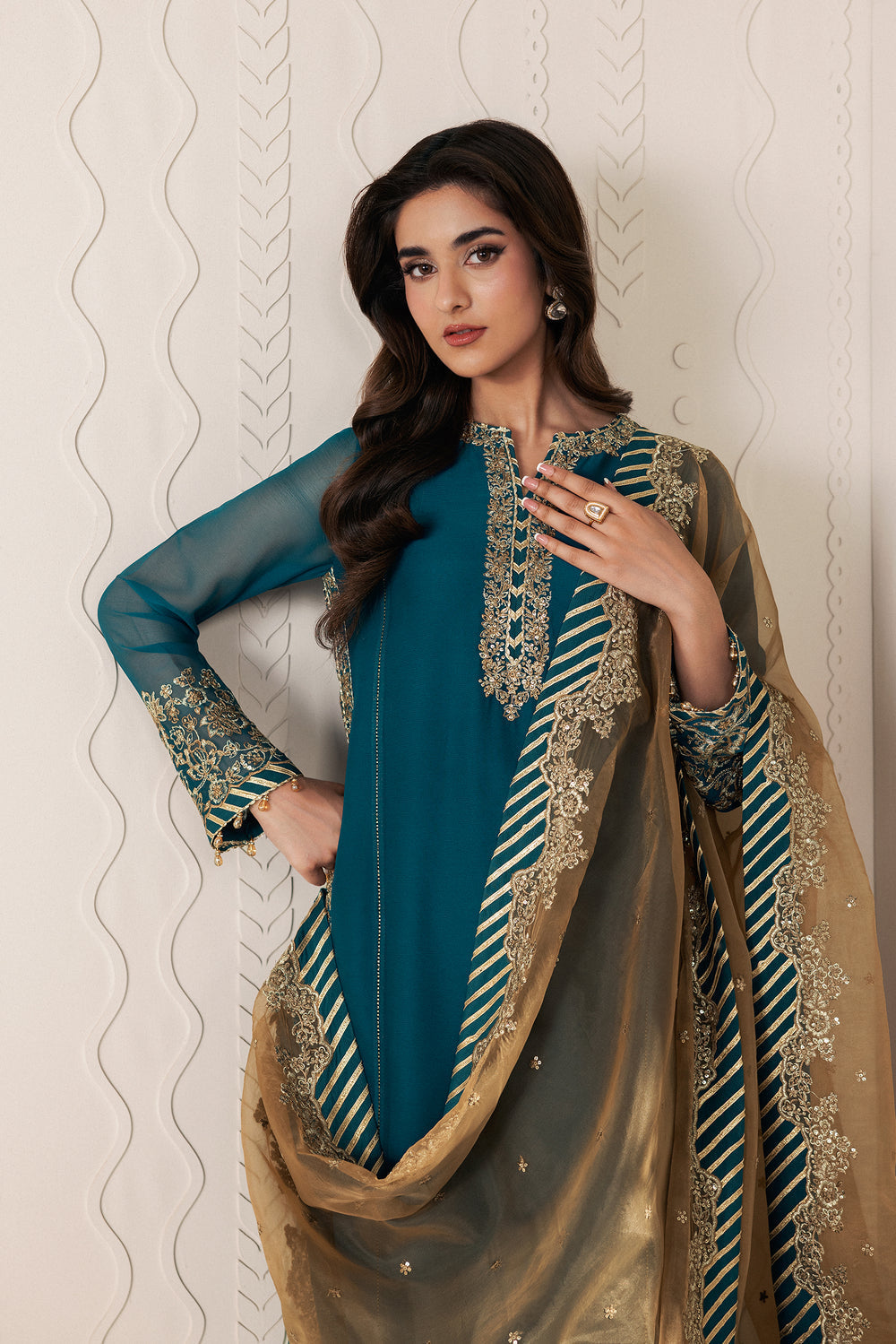 Zarif | Bayaan Formals | JHEEL by Zarif - Designer Dress  - Type : Ladies Clothes - Available at Libayah - 100% Original 