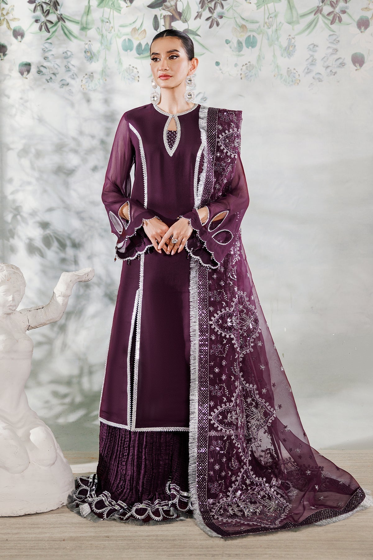 Alizeh | Ready to wear | Purple Dress 3 piece - RTW1023 by Alizeh - Designer Dress  - Type : Ladies Clothes - Available at Libayah - 100% Original 
