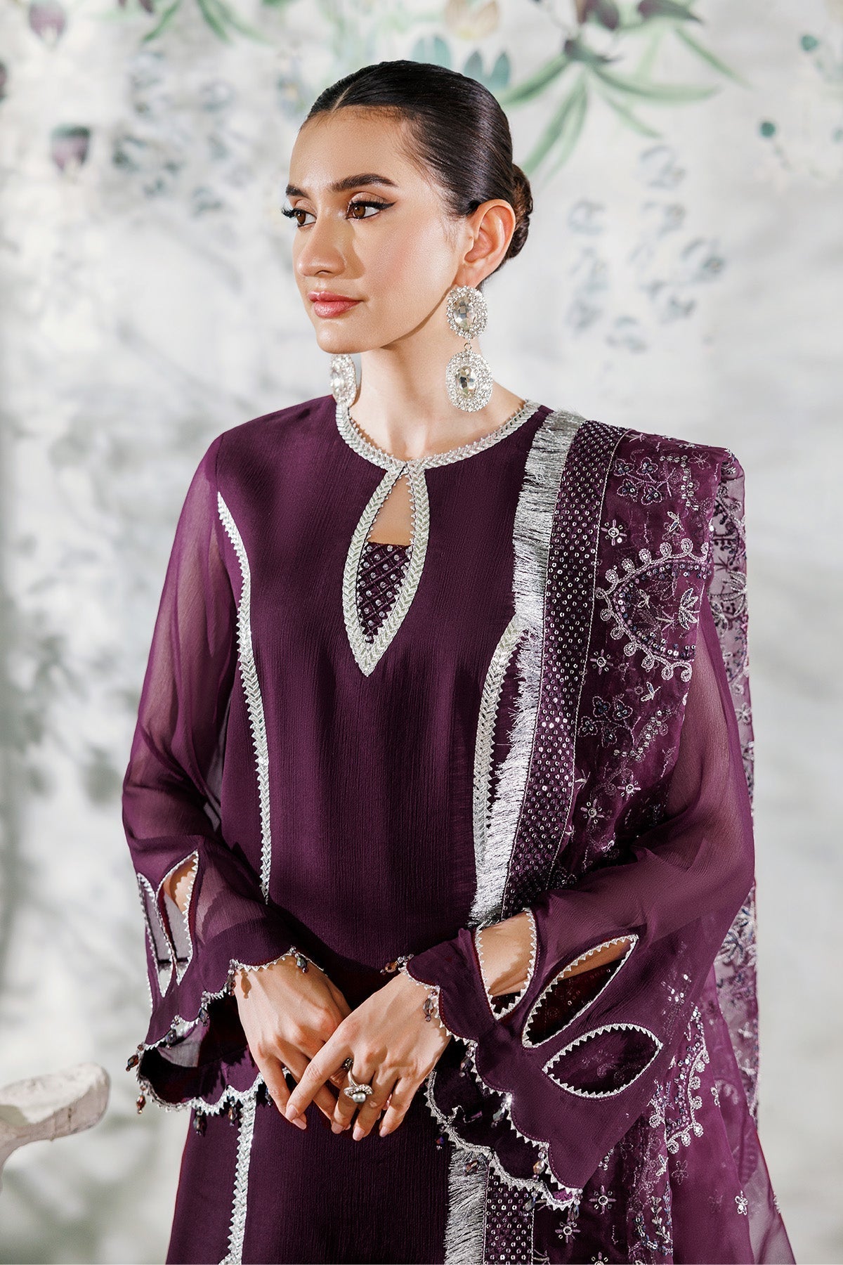 Alizeh | Ready to wear | Purple Dress 3 piece - RTW1023 by Alizeh - Designer Dress  - Type : Ladies Clothes - Available at Libayah - 100% Original 