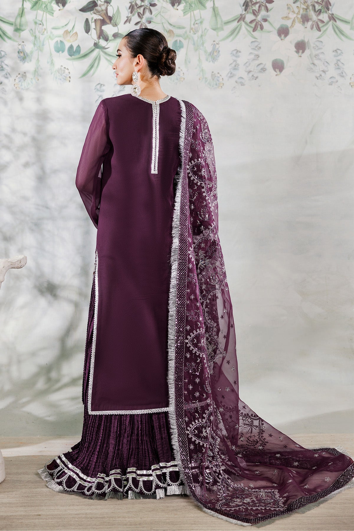 Alizeh | Ready to wear | Purple Dress 3 piece - RTW1023 by Alizeh - Designer Dress  - Type : Ladies Clothes - Available at Libayah - 100% Original 