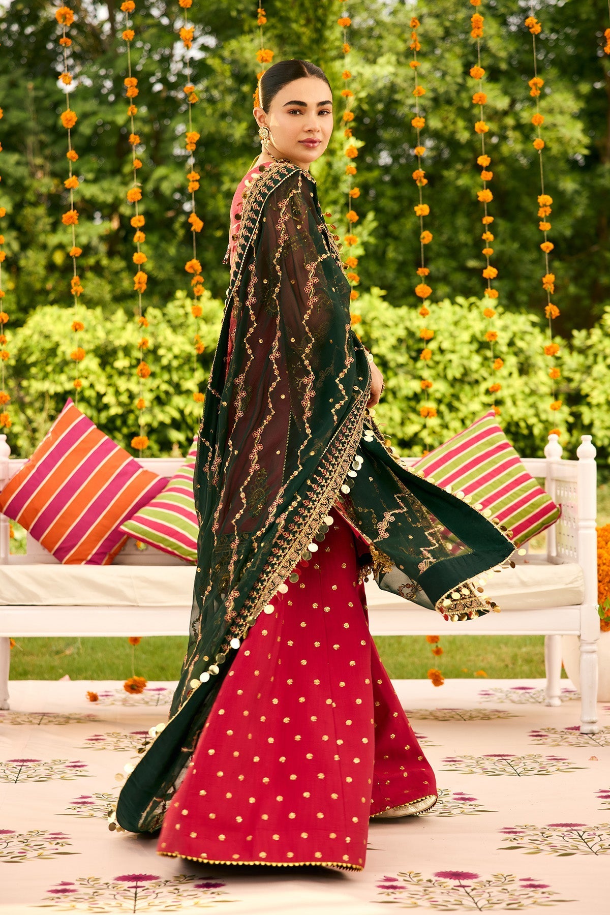 Alizeh | Shehnai The Festive Edit | AF-ZN-2216-Ghoomar - Designer Dress - Type : Ladies Clothes - Available at Libayah - 100% Original
