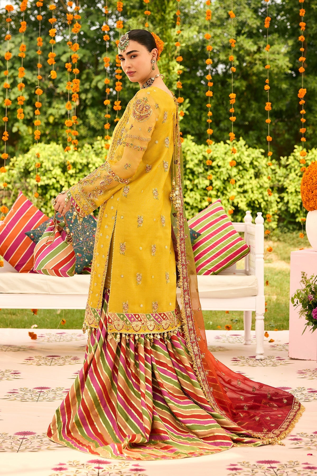 Alizeh | Shehnai The Festive Edit | AF-ZN-2215-Zarposh - Designer Dress - Type : Ladies Clothes - Available at Libayah - 100% Original