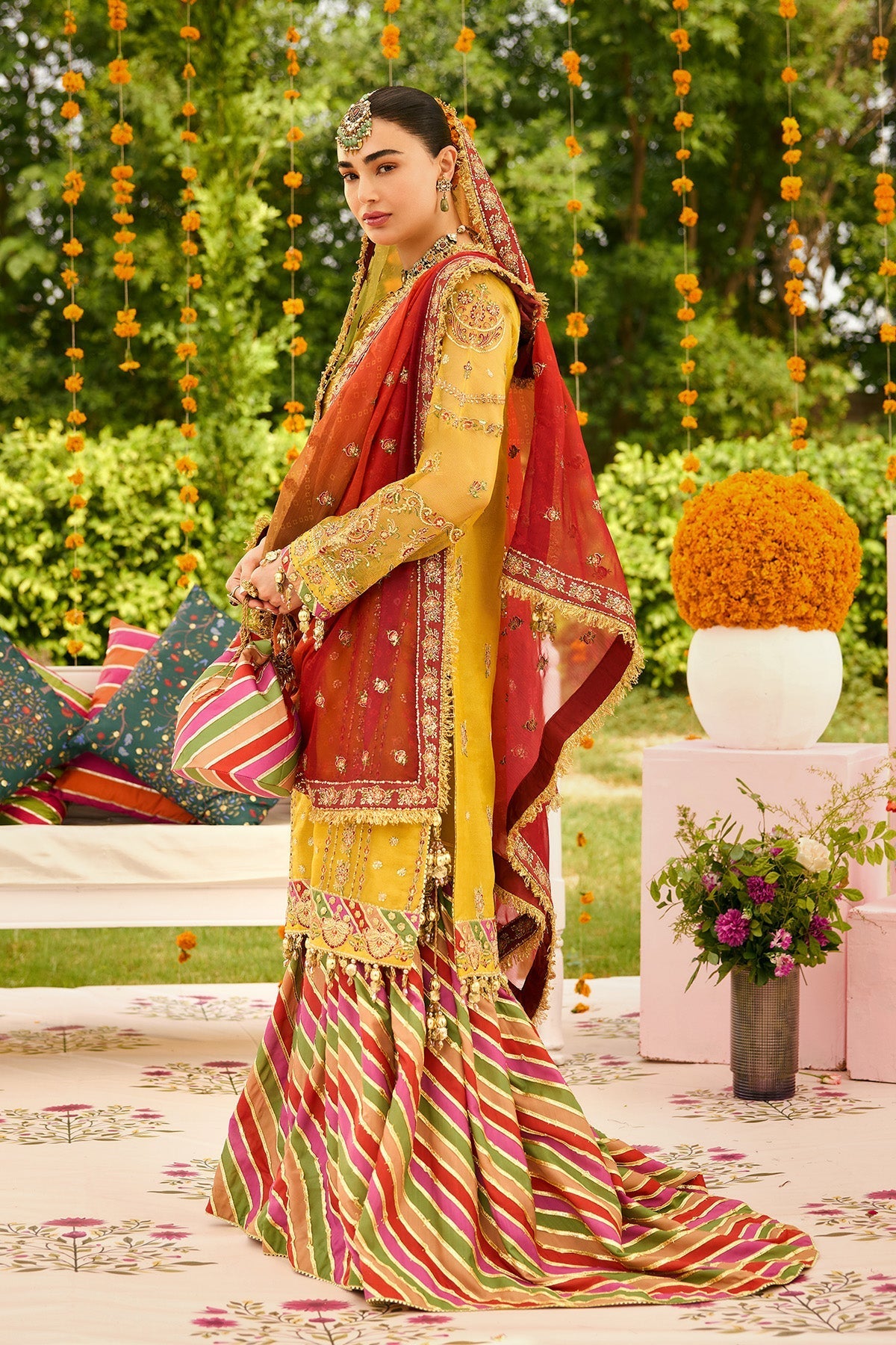Alizeh | Shehnai The Festive Edit | AF-ZN-2215-Zarposh - Designer Dress - Type : Ladies Clothes - Available at Libayah - 100% Original