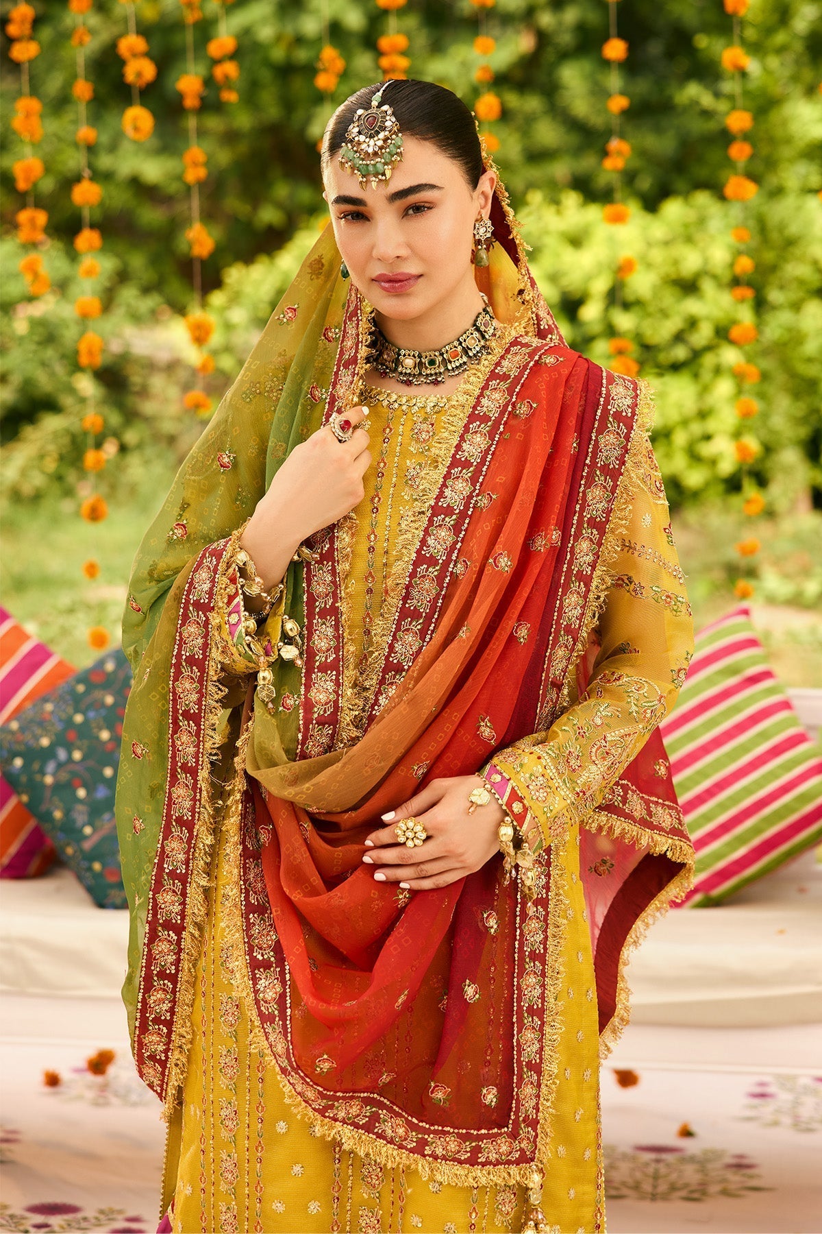 Alizeh | Shehnai The Festive Edit | AF-ZN-2215-Zarposh - Designer Dress - Type : Ladies Clothes - Available at Libayah - 100% Original
