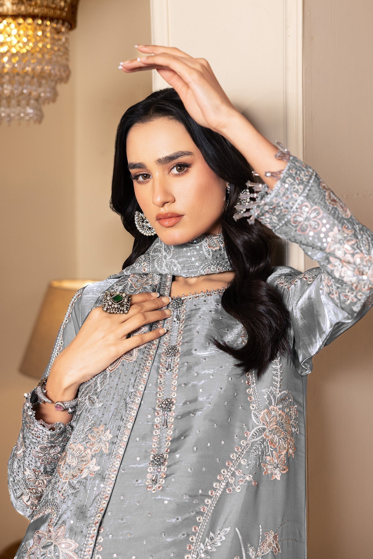 Alizeh | Aaina A Reflection of Elegance | AF-SS-2239-Kundan by Alizeh - Designer Dress  - Type : Ladies Clothes - Available at Libayah - 100% Original 