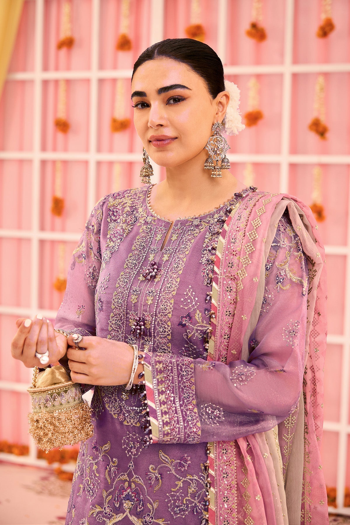 Alizeh | Shehnai The Festive Edit | AF-ZN-2220-Zari - Designer Dress - Type : Ladies Clothes - Available at Libayah - 100% Original