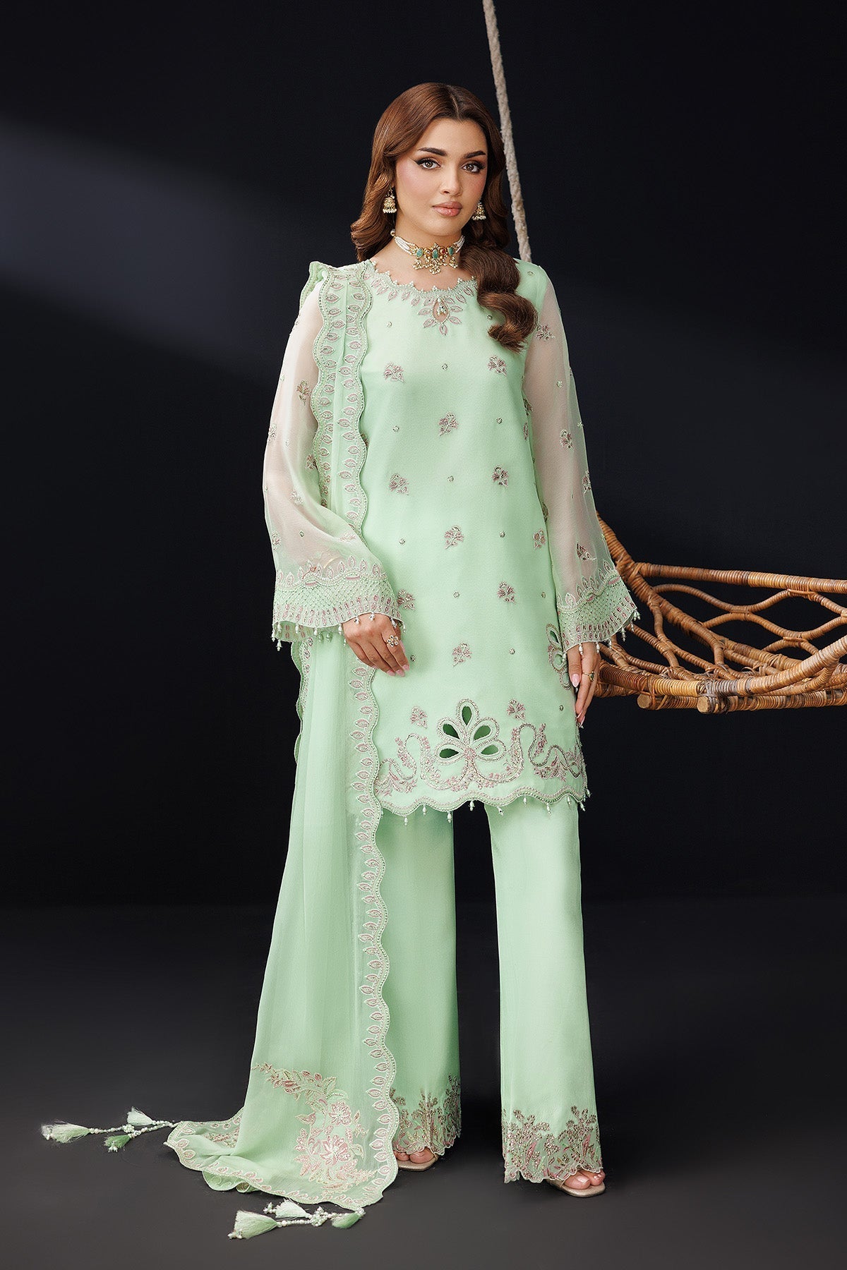 Alizeh | Dua Formals 26 | AF-DUA-3038-Opaline by Alizeh - Designer Dress  - Type : Ladies Clothes - Available at Libayah - 100% Original 