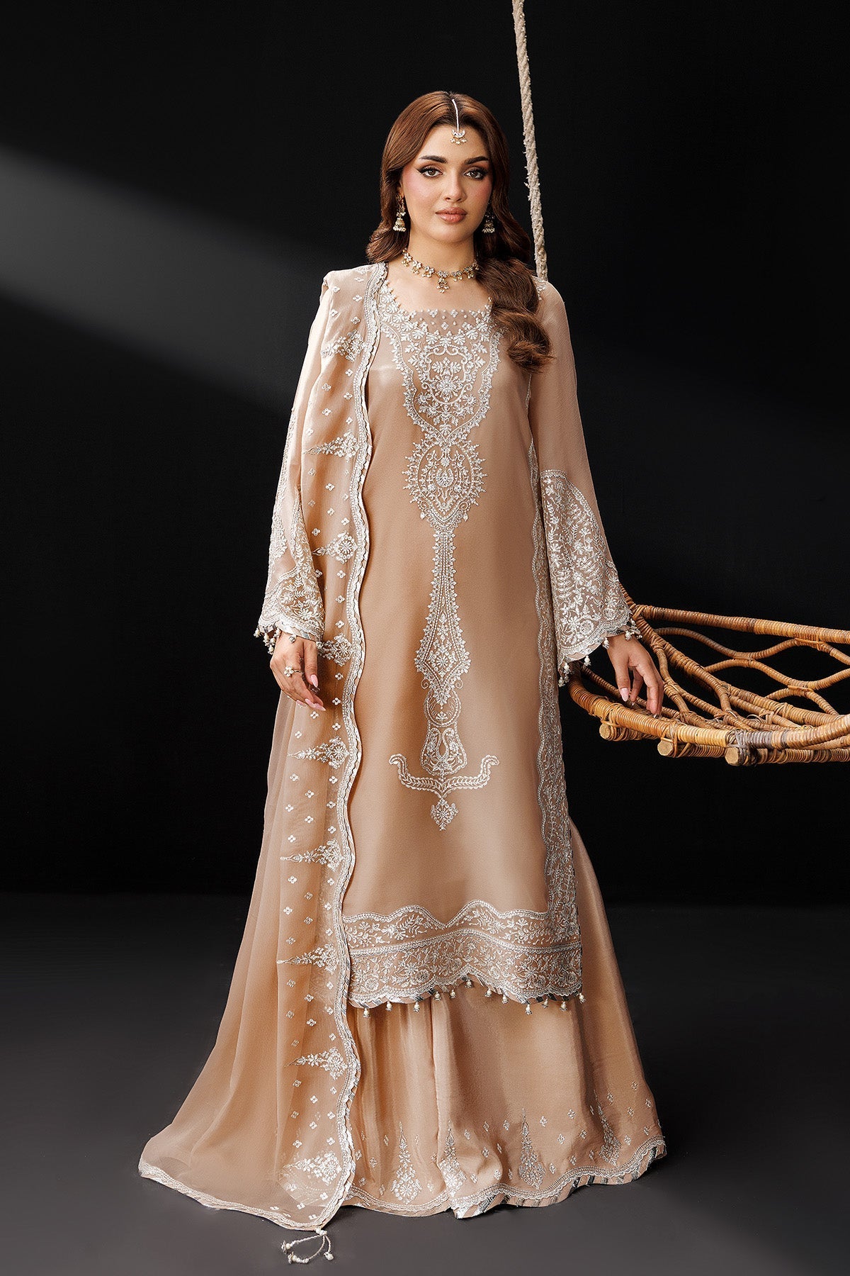 Alizeh | Dua Formals 26 | AF-DUA-3031-Gilded Lace by Alizeh - Designer Dress  - Type : Ladies Clothes - Available at Libayah - 100% Original 