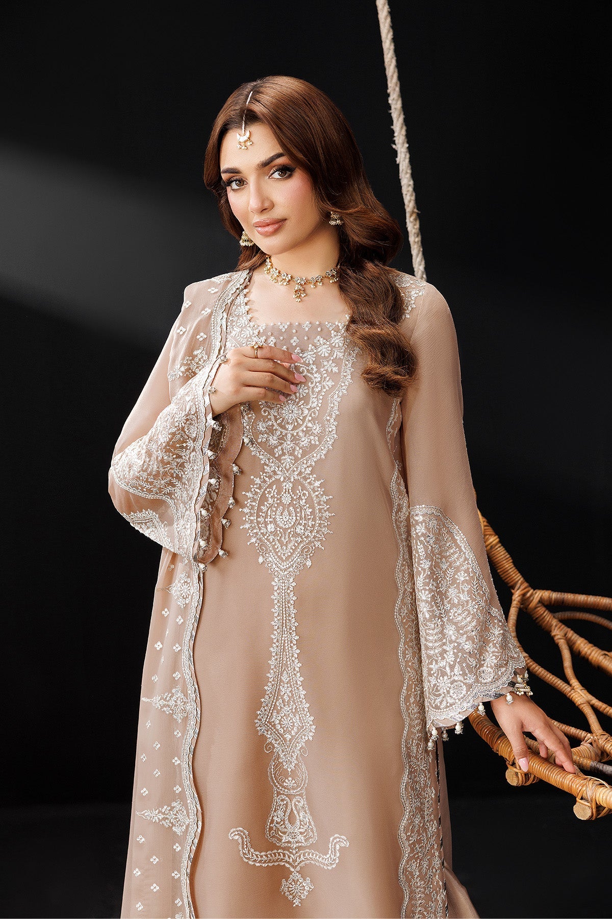 Alizeh | Dua Formals 26 | AF-DUA-3031-Gilded Lace by Alizeh - Designer Dress  - Type : Ladies Clothes - Available at Libayah - 100% Original 