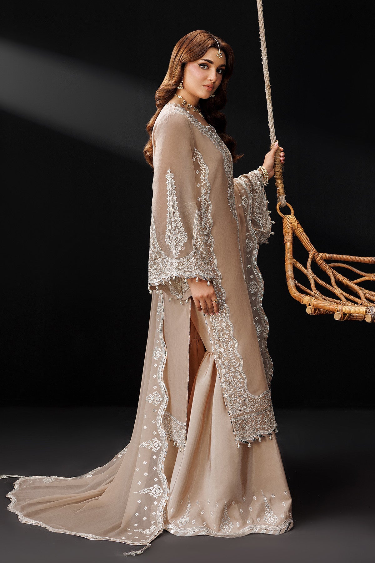 Alizeh | Dua Formals 26 | AF-DUA-3031-Gilded Lace by Alizeh - Designer Dress  - Type : Ladies Clothes - Available at Libayah - 100% Original 