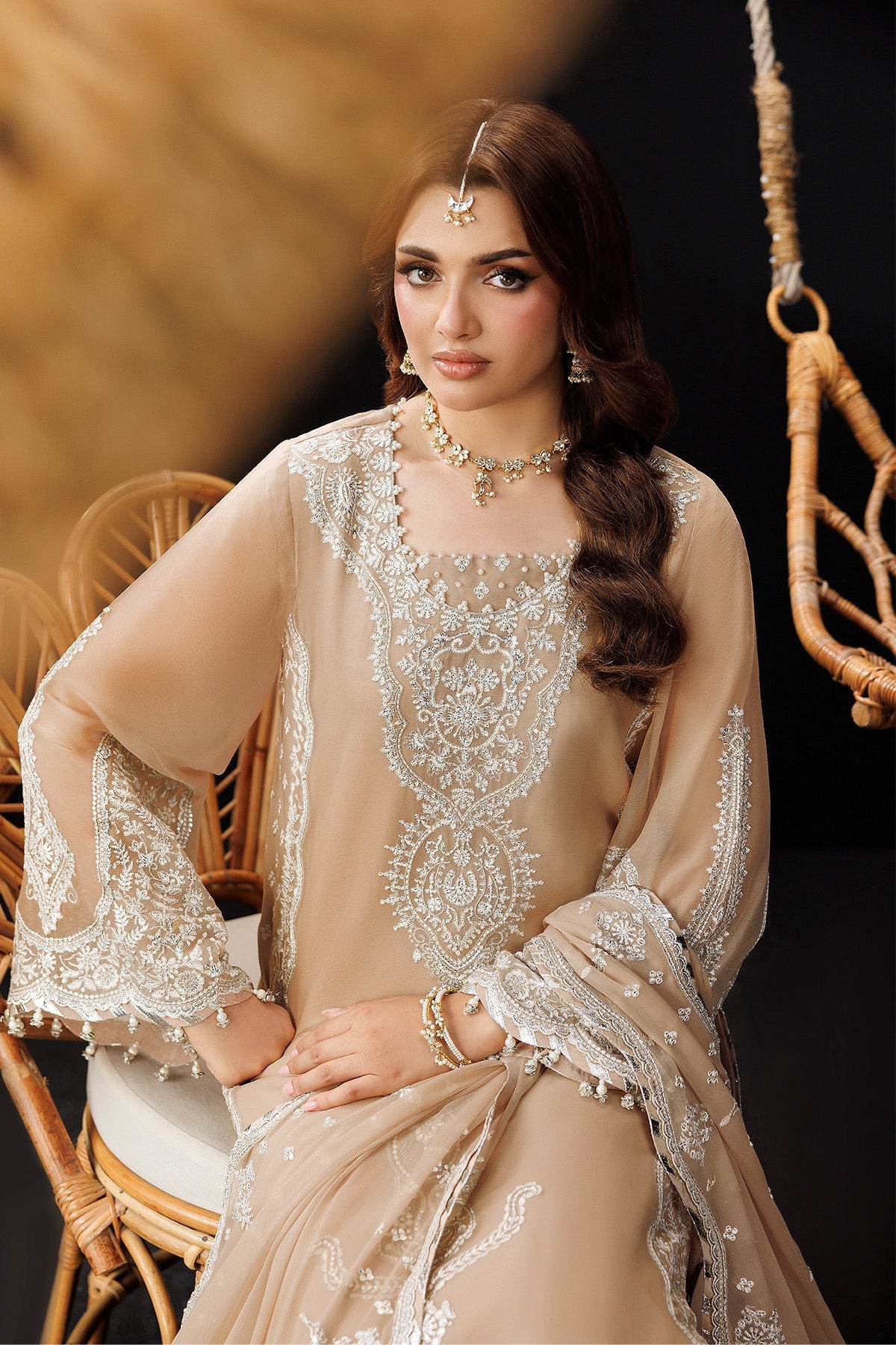 Alizeh | Dua Formals 26 | AF-DUA-3031-Gilded Lace by Alizeh - Designer Dress  - Type : Ladies Clothes - Available at Libayah - 100% Original 