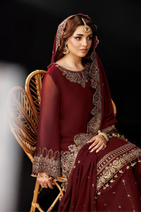 Alizeh | Dua Formals 26 | AF-DUA-3035-Marsala by Alizeh - Designer Dress  - Type : Ladies Clothes - Available at Libayah - 100% Original 