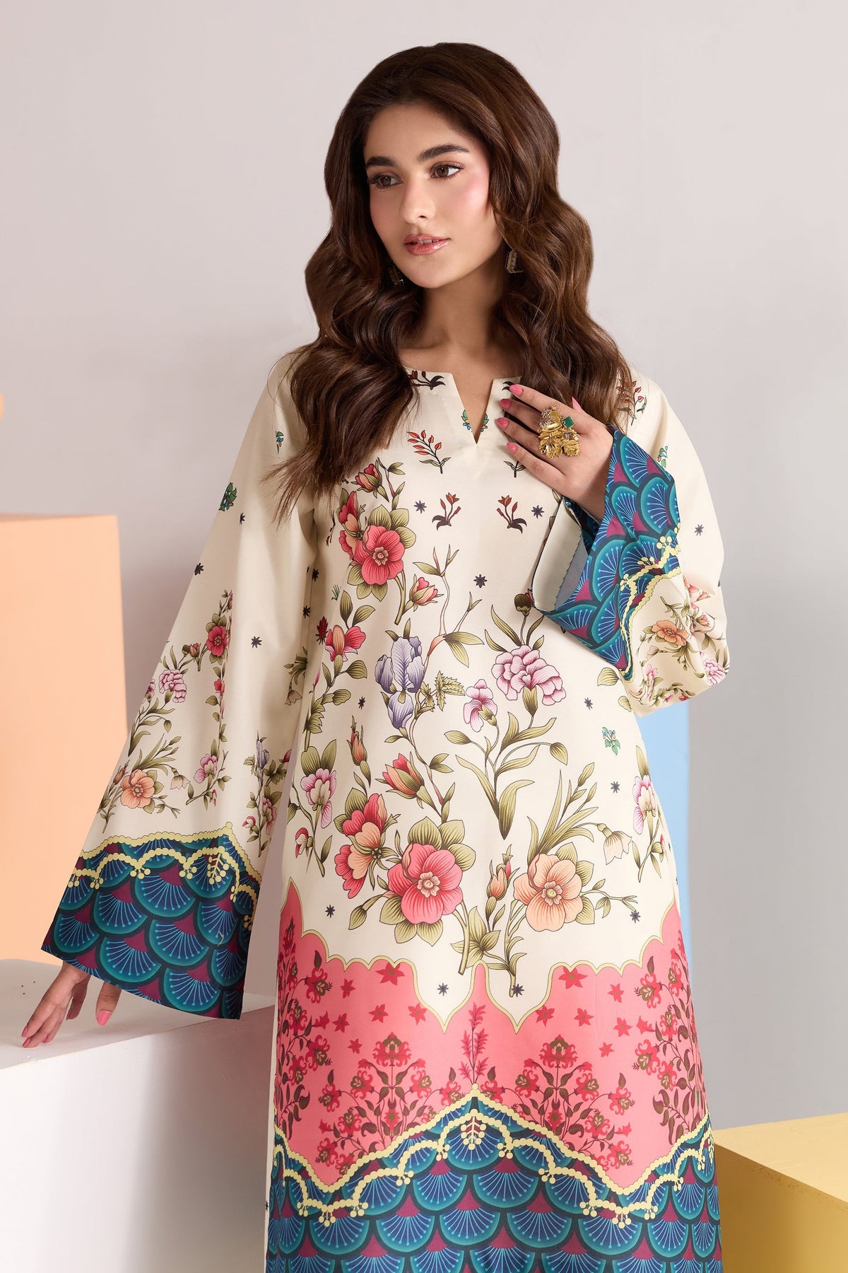 Alizeh | Printed Lawn | AF-PL-6072-Polka by Alizeh - Designer Dress  - Type : Ladies Clothes - Available at Libayah - 100% Original 