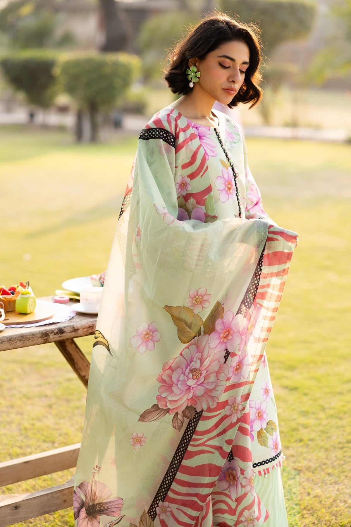 Alizeh | Sheen Lawn Prints 25 | AF-PL-6034-Cleo by Alizeh - Designer Dress - Type: Ladies Clothes - Available at Libayah - 100% Original