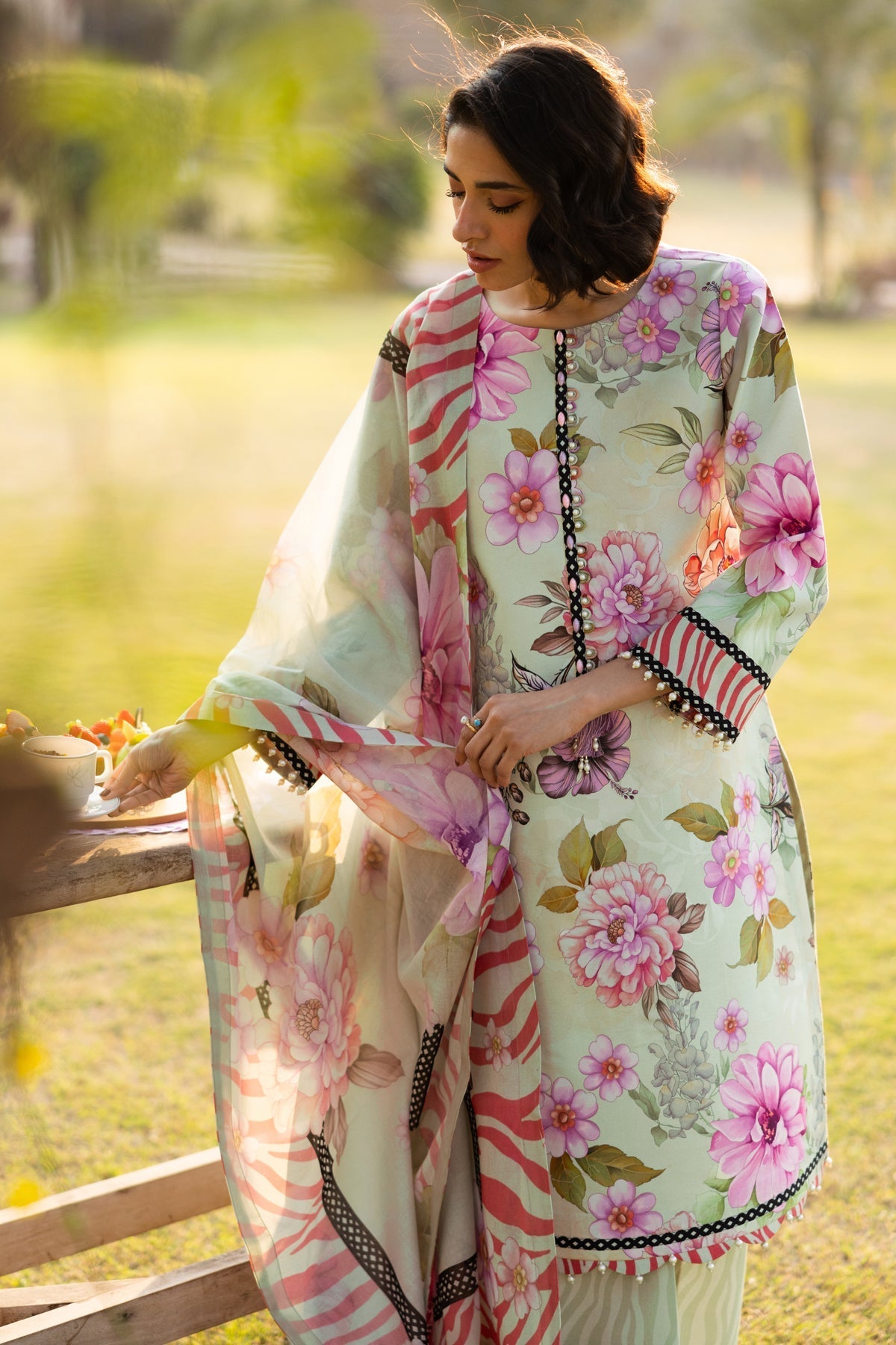 Alizeh | Sheen Lawn Prints 25 | AF-PL-6034-Cleo by Alizeh - Designer Dress - Type: Ladies Clothes - Available at Libayah - 100% Original