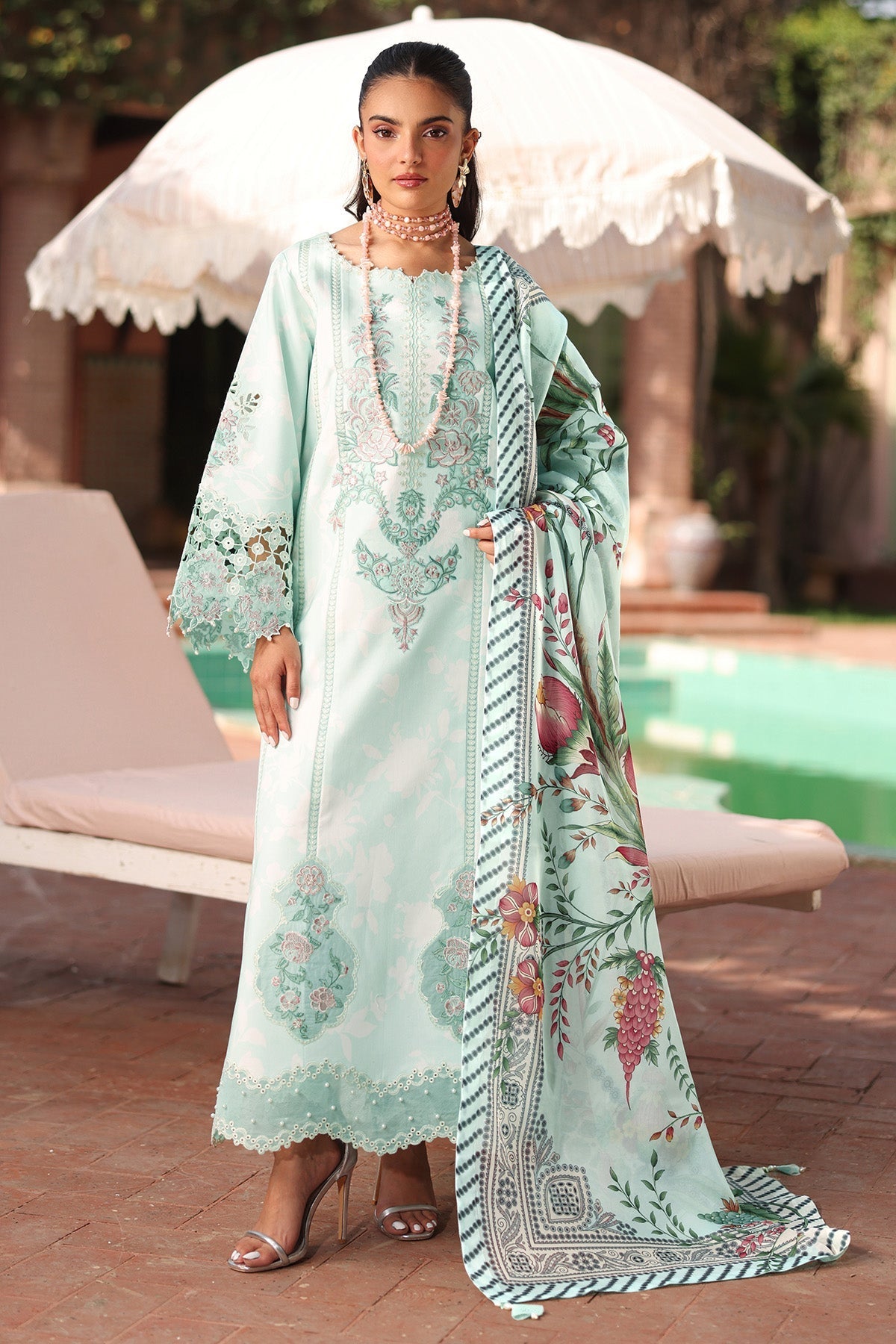 Alizeh | Embroidered Printed Festive Edit 25 |AF-EPL-7031-MIREGA by Alizeh - Designer Dress - Type: Ladies Clothes - Available at Libayah - 100% Original