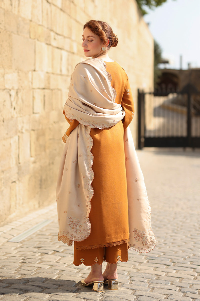 Cappuccino – authentic Pakistani dress from the Rangrasiya Carnation Luxury Shawl Edit collection for women in the UK.