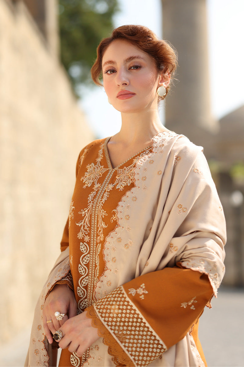 Cappuccino – authentic Pakistani dress from the Rangrasiya Carnation Luxury Shawl Edit collection for women in the UK.