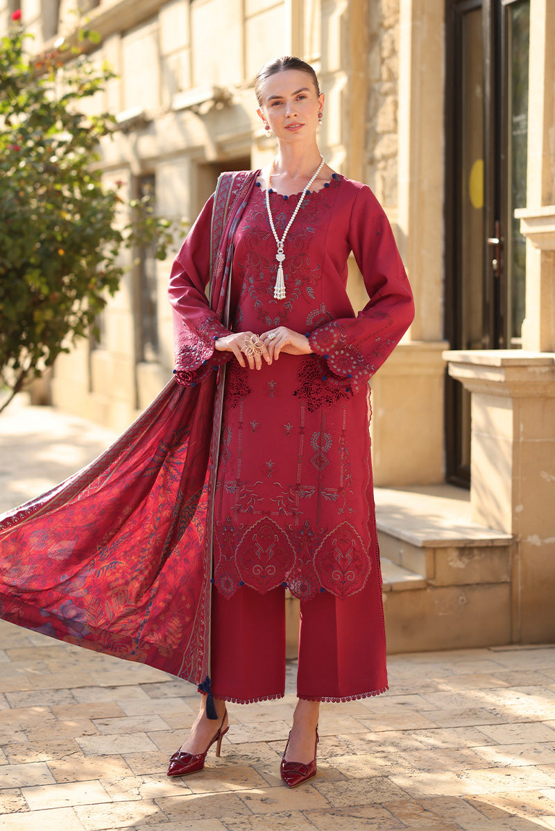 Mocha – authentic Pakistani dress from the Rangrasiya Carnation Luxury Shawl Edit collection for women in the UK.