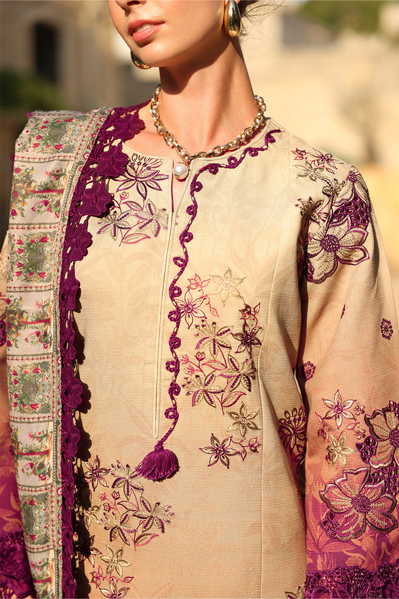 Chai – authentic Pakistani dress from the Rangrasiya Carnation Luxury Shawl Edit collection for women in the UK.