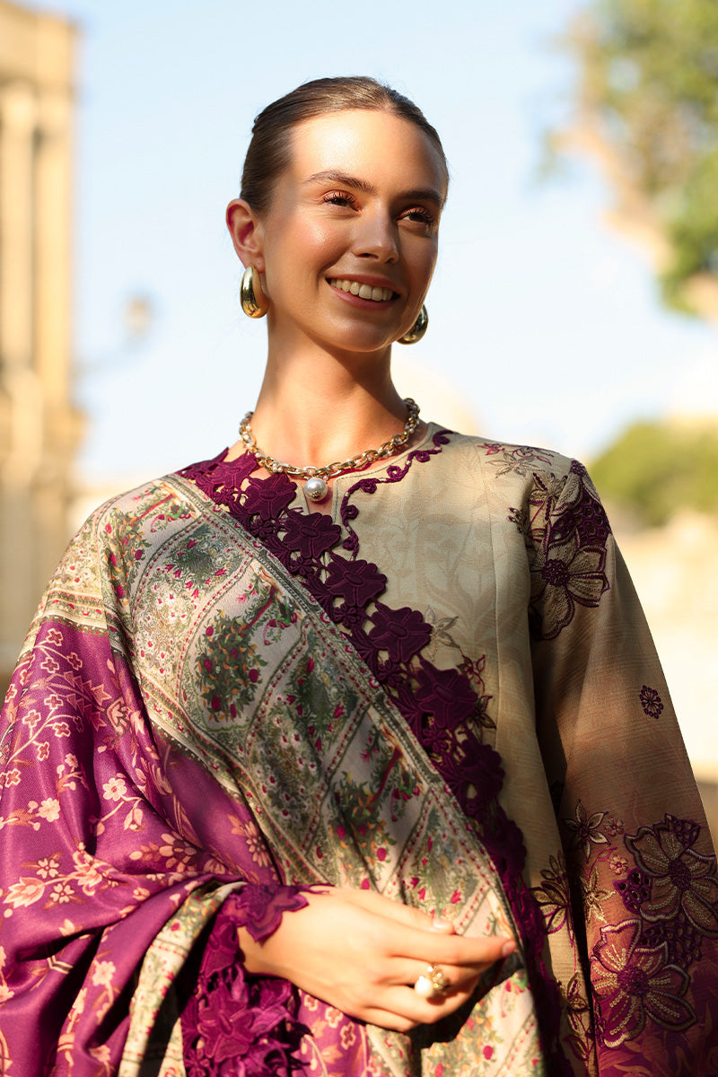 Chai – authentic Pakistani dress from the Rangrasiya Carnation Luxury Shawl Edit collection for women in the UK.