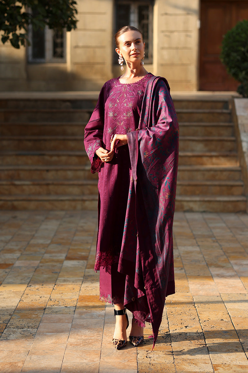 Espresso – authentic Pakistani dress from the Rangrasiya Carnation Luxury Shawl Edit collection for women in the UK.