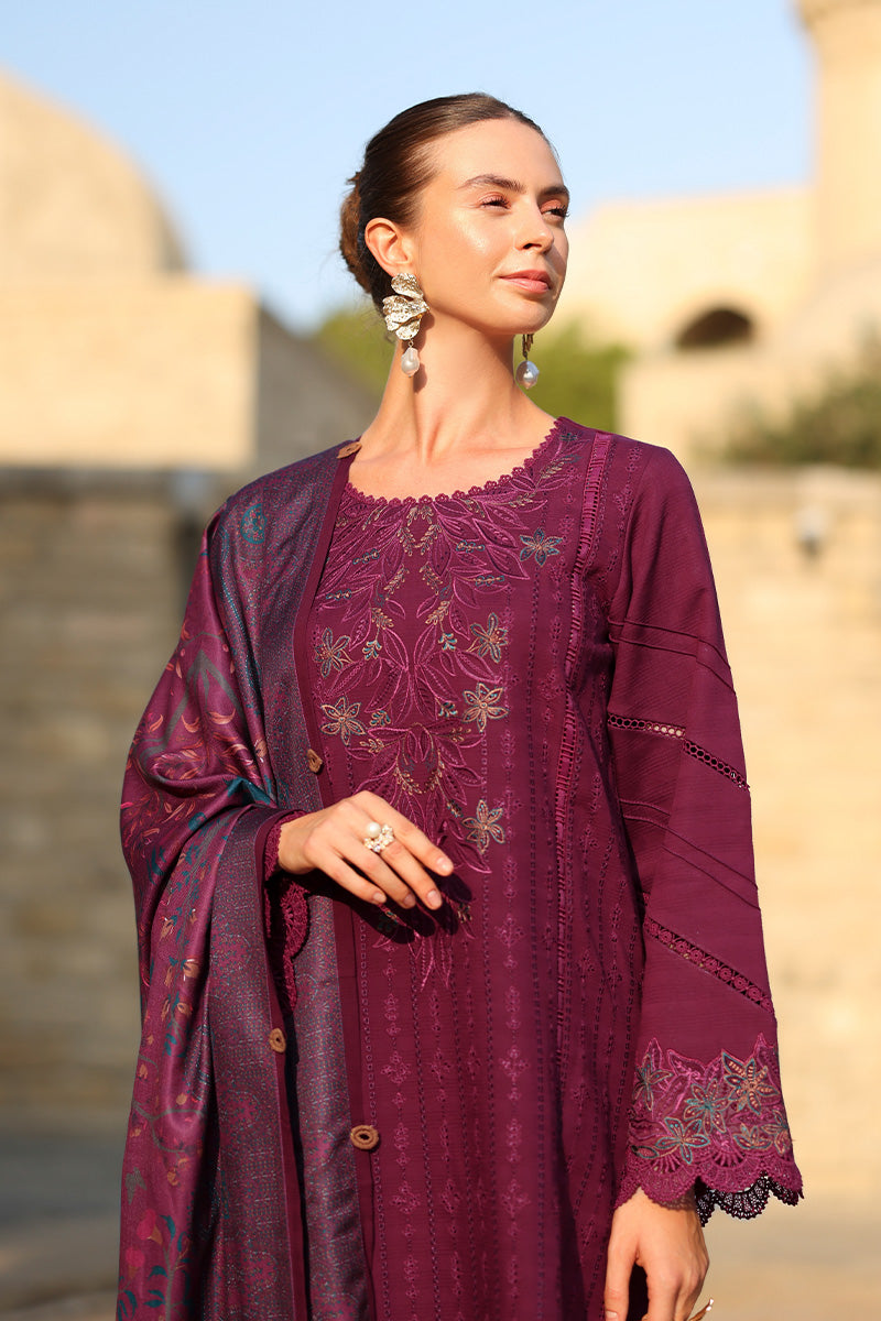 Espresso – authentic Pakistani dress from the Rangrasiya Carnation Luxury Shawl Edit collection for women in the UK.