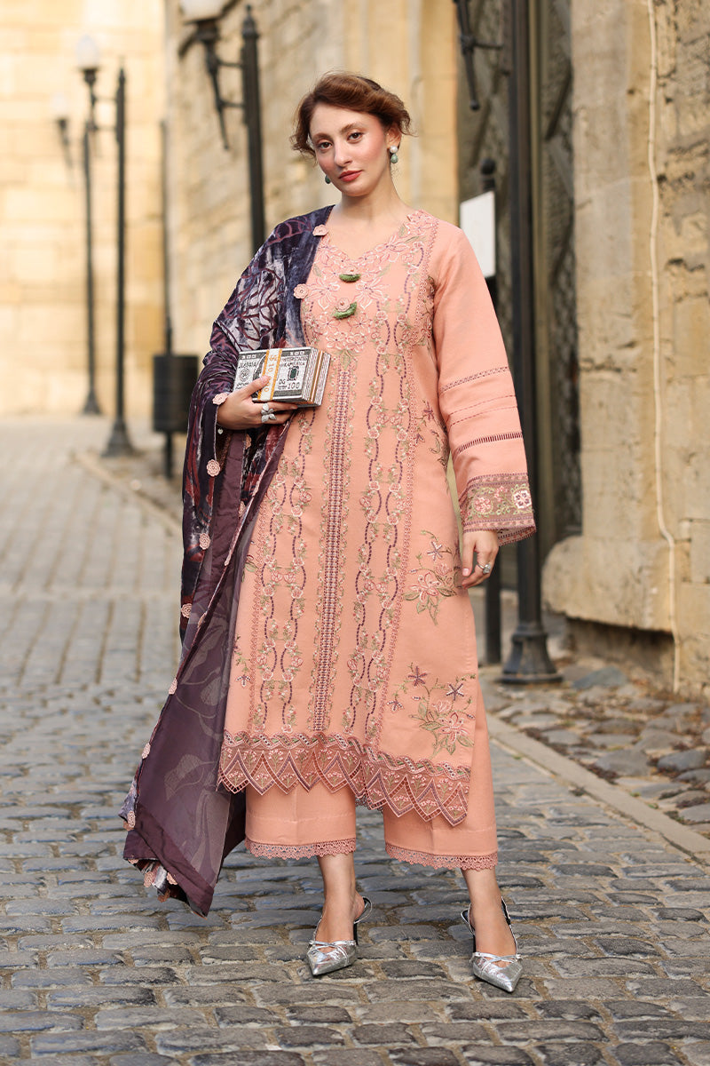 Latte – authentic Pakistani dress from the Rangrasiya Carnation Luxury Shawl Edit collection for women in the UK.