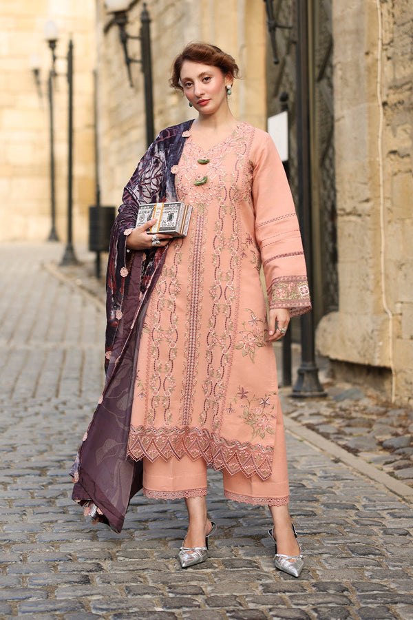 Latte – authentic Pakistani dress from the Rangrasiya Carnation Luxury Shawl Edit collection for women in the UK.