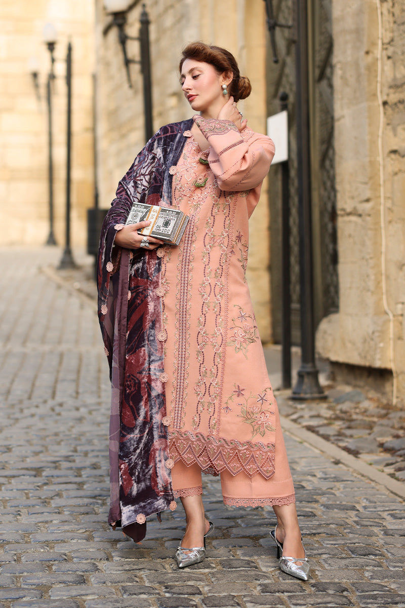 Latte – authentic Pakistani dress from the Rangrasiya Carnation Luxury Shawl Edit collection for women in the UK.
