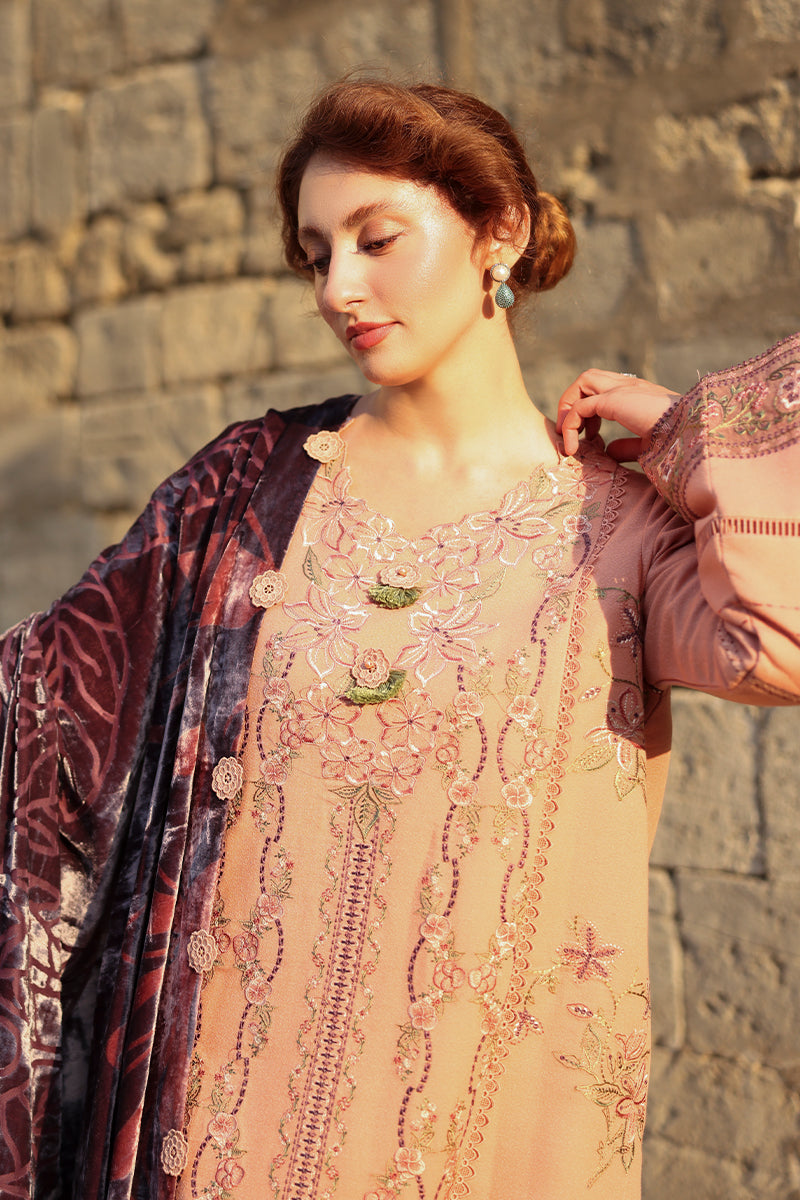 Latte – authentic Pakistani dress from the Rangrasiya Carnation Luxury Shawl Edit collection for women in the UK.