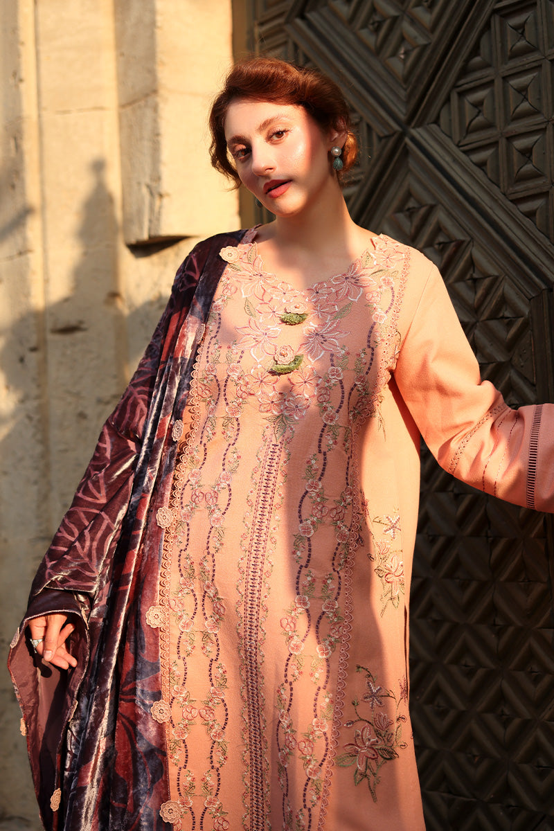 Latte – authentic Pakistani dress from the Rangrasiya Carnation Luxury Shawl Edit collection for women in the UK.