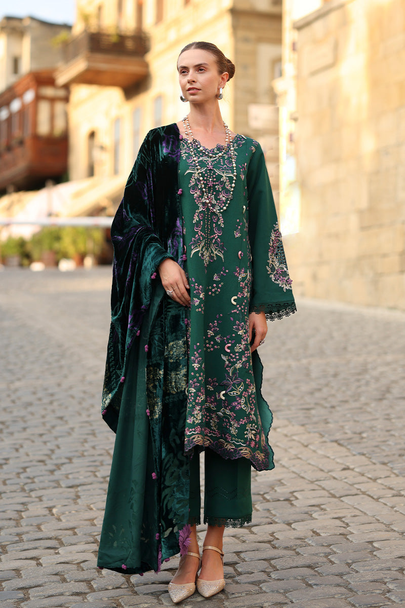 Matcha – authentic Pakistani dress from the Rangrasiya Carnation Luxury Shawl Edit collection for women in the UK.