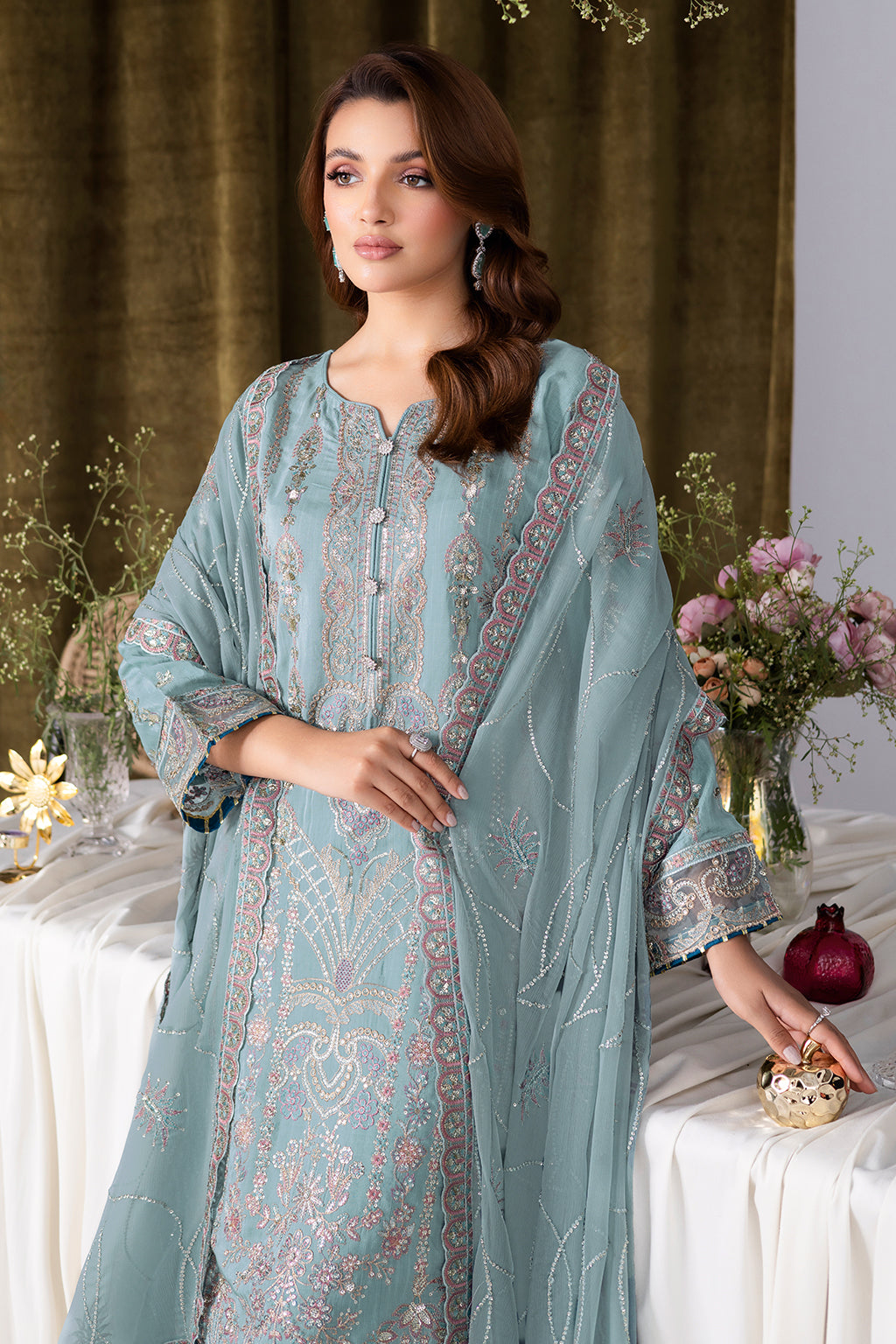 Ramsha | Aangan Luxury Raw silk | AA-109 by Ramsha - Designer Dress - Type : Ladies Clothes - Available at Libayah - 100% Original 