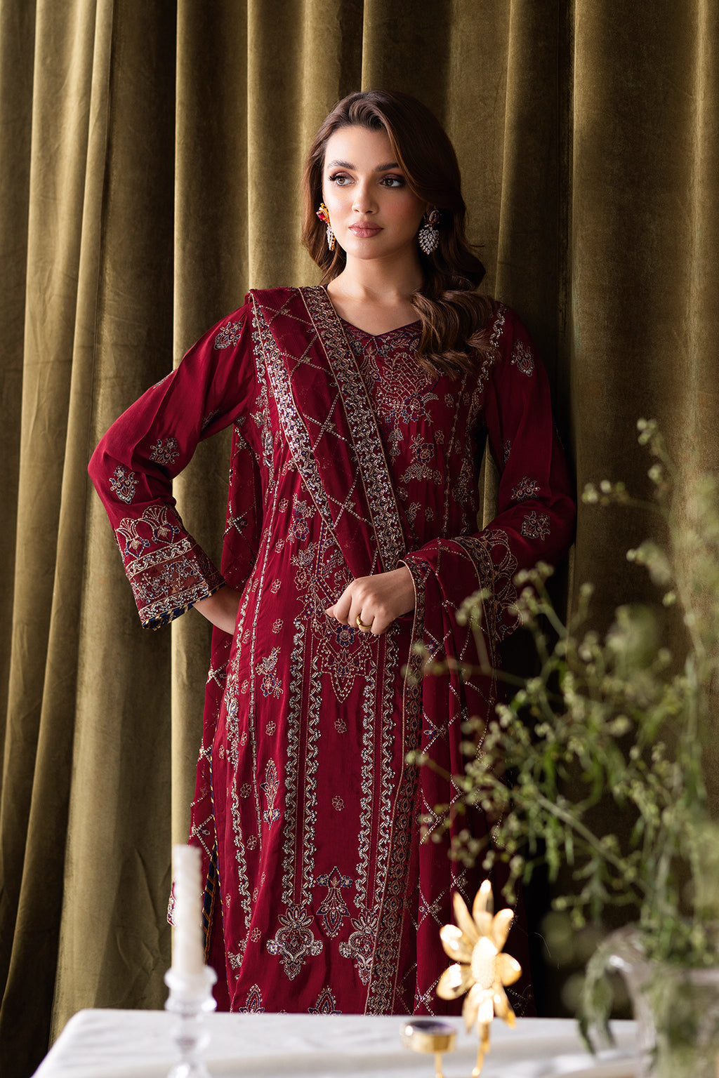 Ramsha | Aangan Luxury Raw silk | AA-101 by Ramsha - Designer Dress - Type : Ladies Clothes - Available at Libayah - 100% Original 
