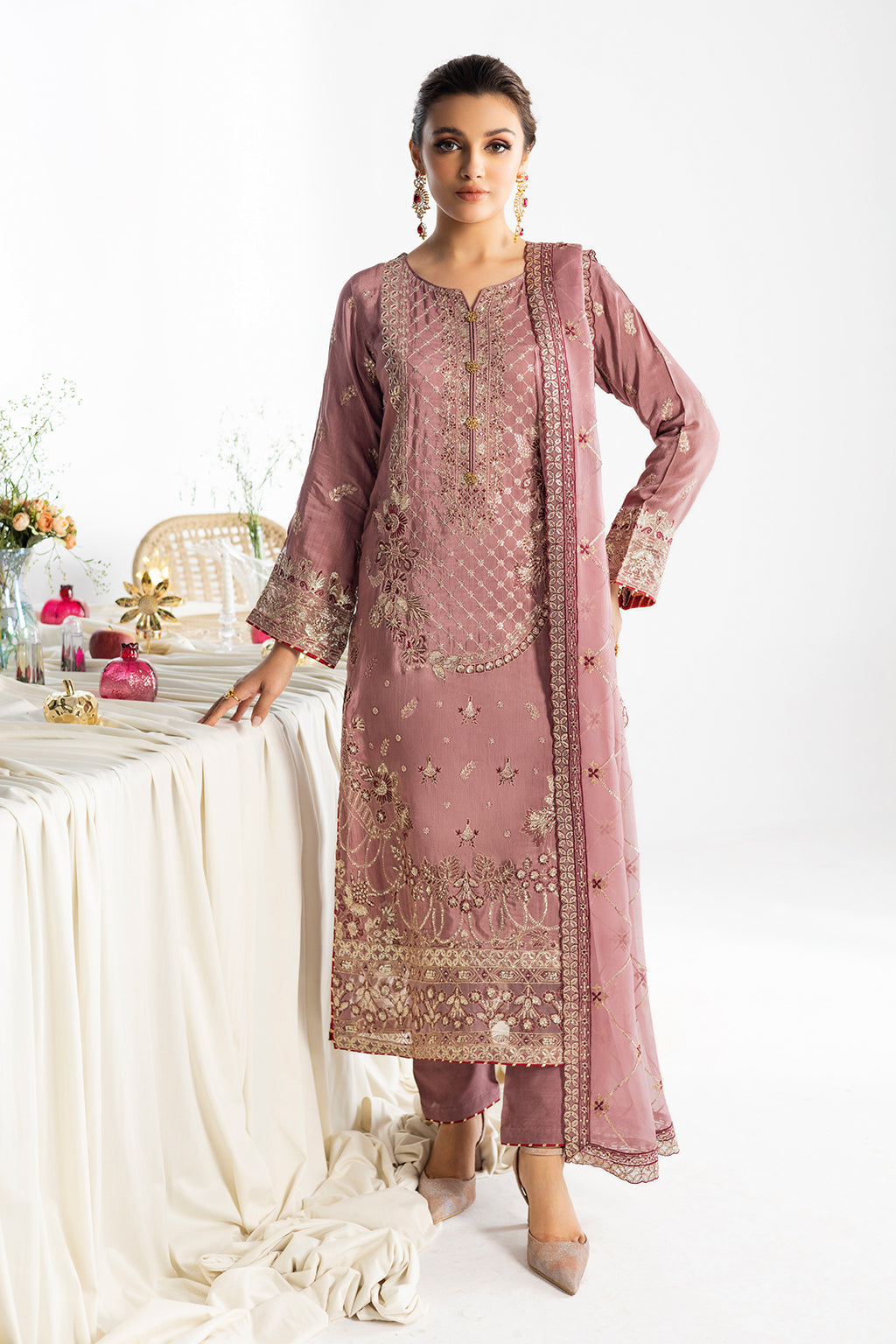 Ramsha | Aangan Luxury Raw silk | AA-104 by Ramsha - Designer Dress - Type : Ladies Clothes - Available at Libayah - 100% Original 