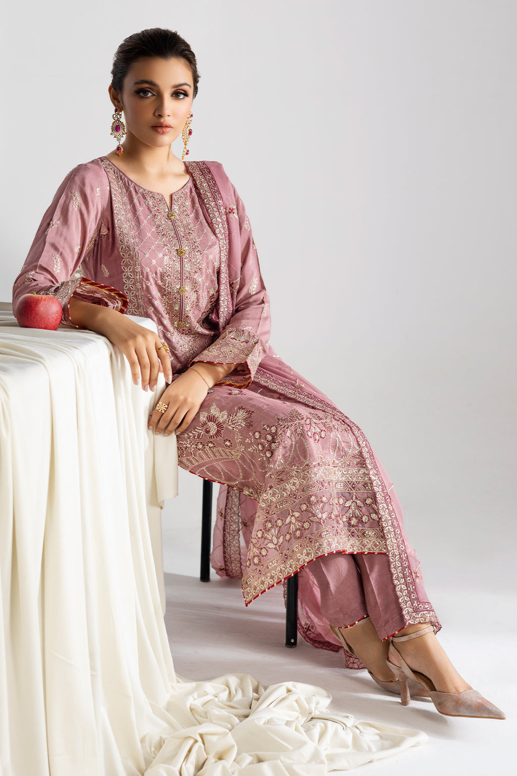Ramsha | Aangan Luxury Raw silk | AA-104 by Ramsha - Designer Dress - Type : Ladies Clothes - Available at Libayah - 100% Original 