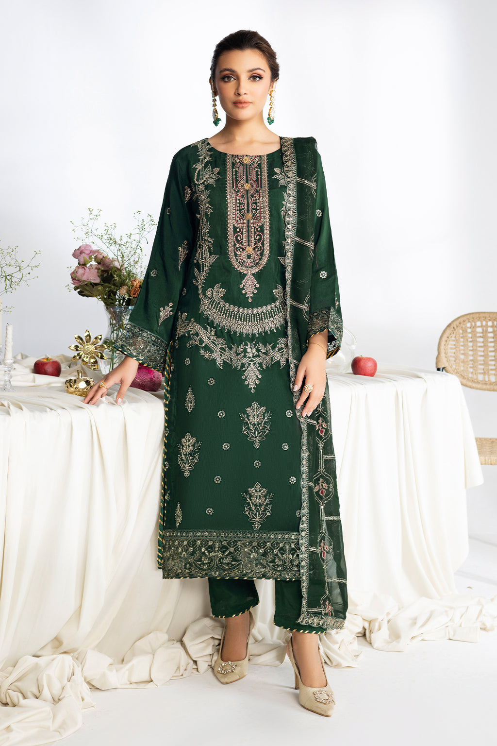 Ramsha | Aangan Luxury Raw silk | AA-107 by Ramsha - Designer Dress - Type : Ladies Clothes - Available at Libayah - 100% Original 
