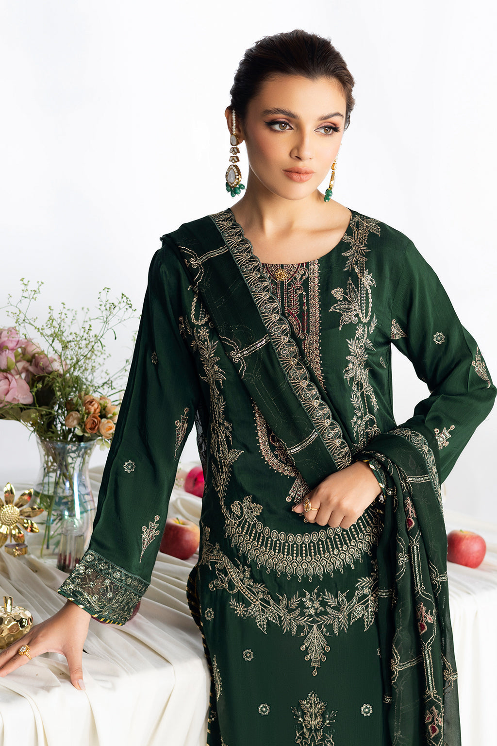 Ramsha | Aangan Luxury Raw silk | AA-107 by Ramsha - Designer Dress - Type : Ladies Clothes - Available at Libayah - 100% Original 