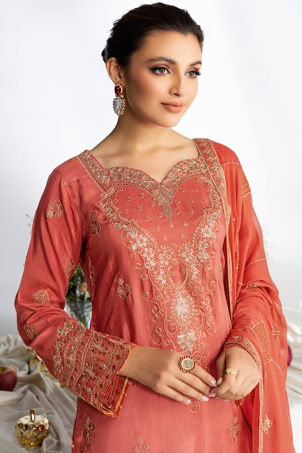 Ramsha | Aangan Luxury Raw silk | AA-106 by Ramsha - Designer Dress - Type : Ladies Clothes - Available at Libayah - 100% Original 