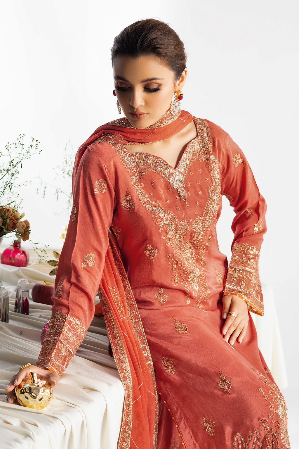 Ramsha | Aangan Luxury Raw silk | AA-205 by Ramsha - Designer Dress - Type : Ladies Clothes - Available at Libayah - 100% Original 