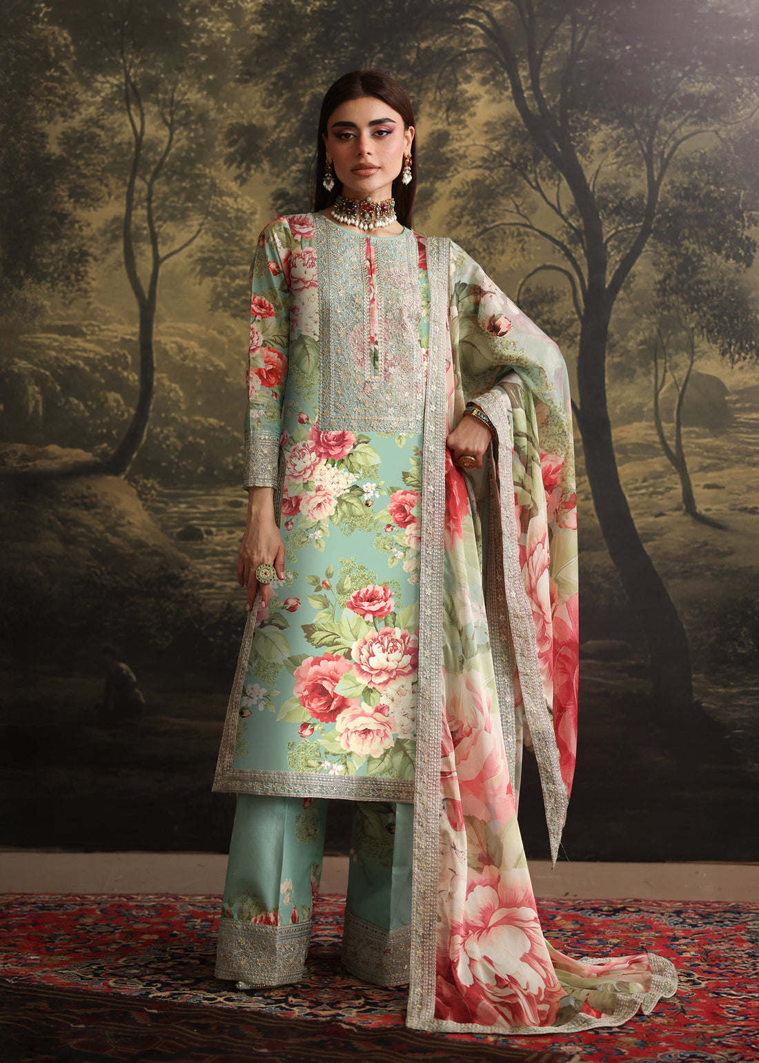 Humjoli | Rehana Luxury Collection | AQUA PINK by Humjoli - Designer Dress  - Type : Ladies Clothes - Available at Libayah - 100% Original 